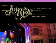 Tablet Screenshot of joyrydeband.com